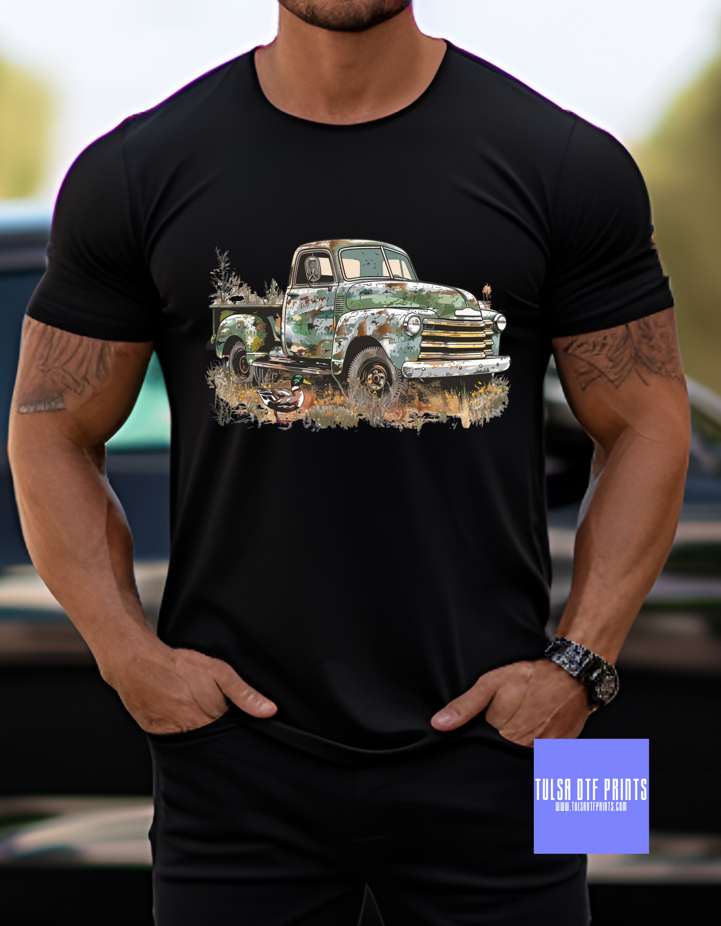 DTF CAMO HUNTING TRUCK TRANSFER