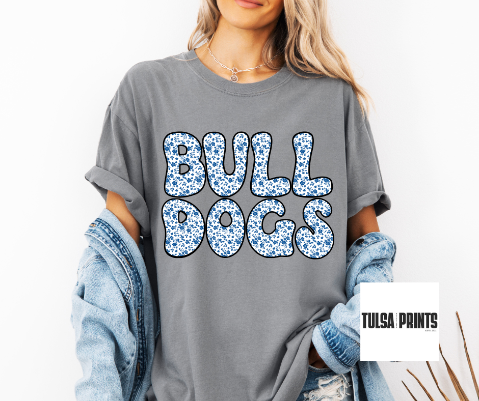 DTF BLUE FLORAL SPIRIT TRANSFER