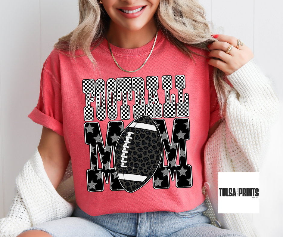 DTF CHECKERED FOOTBALL MAMA TRANSFER