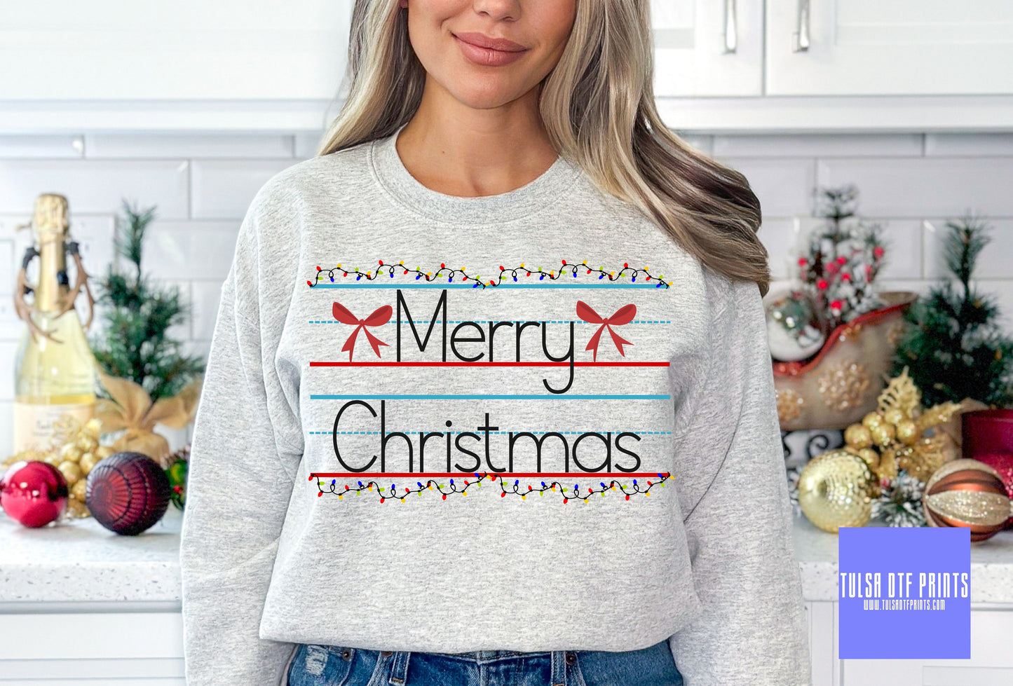 DTF MERRY CHRISTMAS SCHOOL PAPER TRANSFER