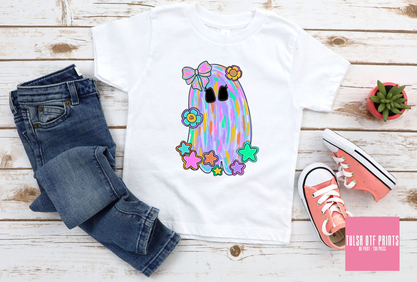 DTF GHOST SPOOKY CUTIE W/O TEXT TRANSFER