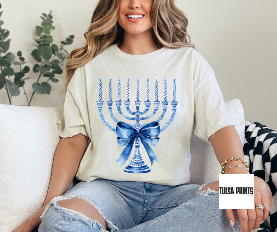 DTF CLASSIC BLUE MENORAH TRANSFER
