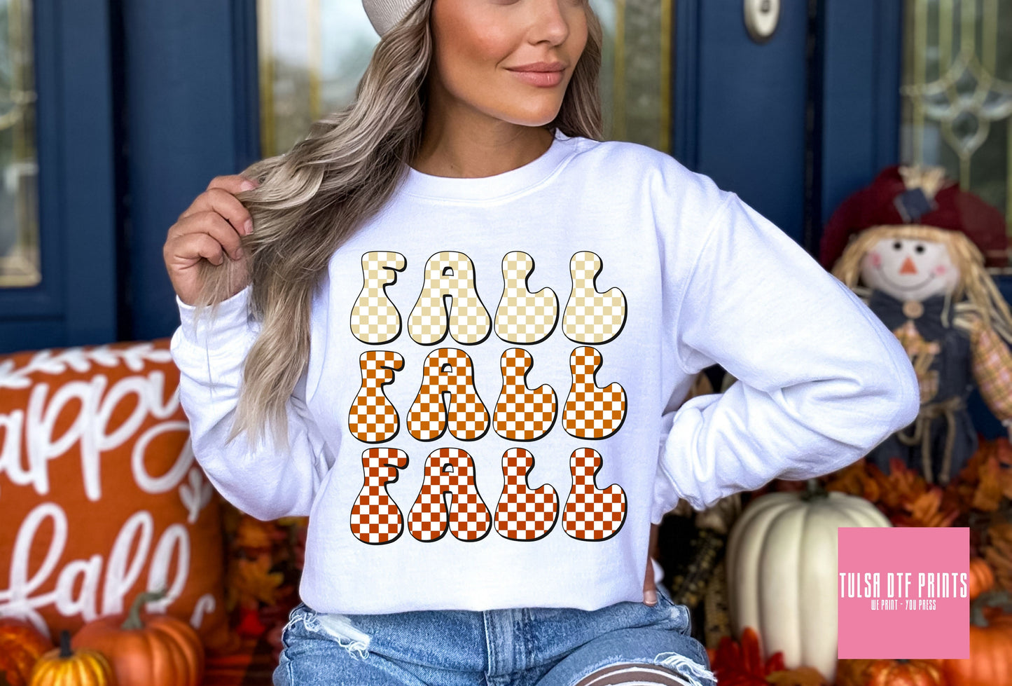 DTF FALL STACKED GROOVY LETTERS TRANSFER