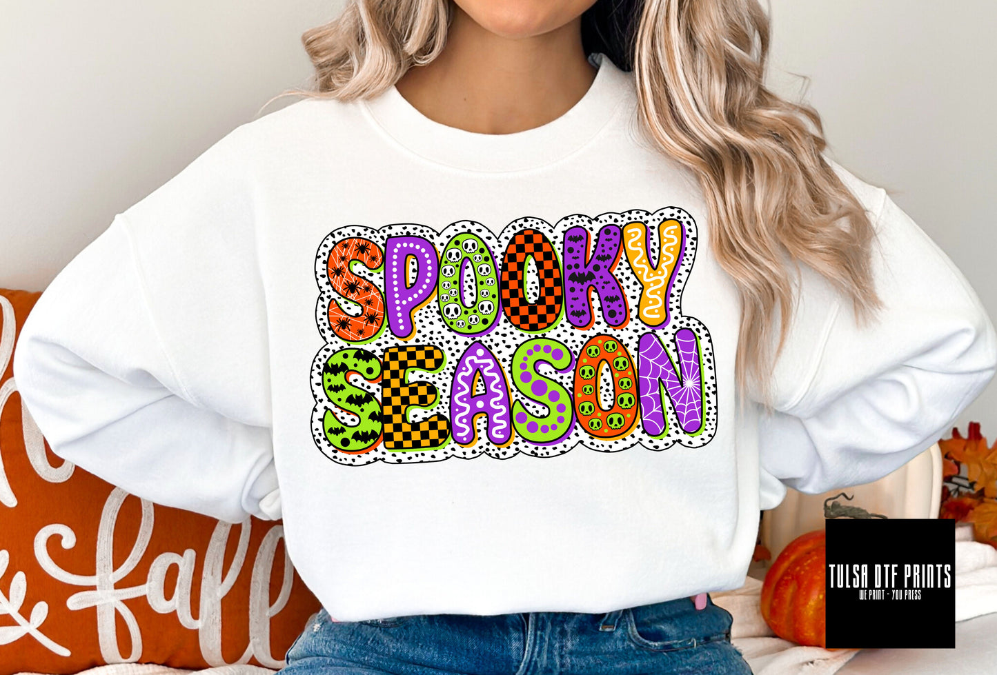 DTF SPOOKY SEASON DALMATIAN PRINTS TRANSFER