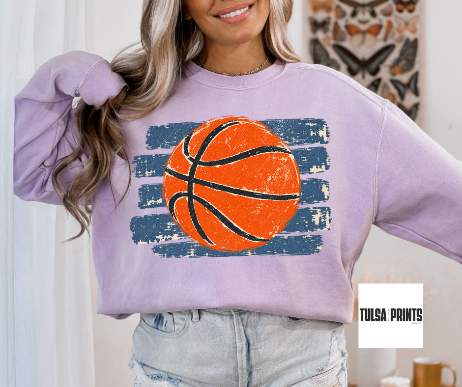 DTF STRIPED BASKETBALL TRANSFER
