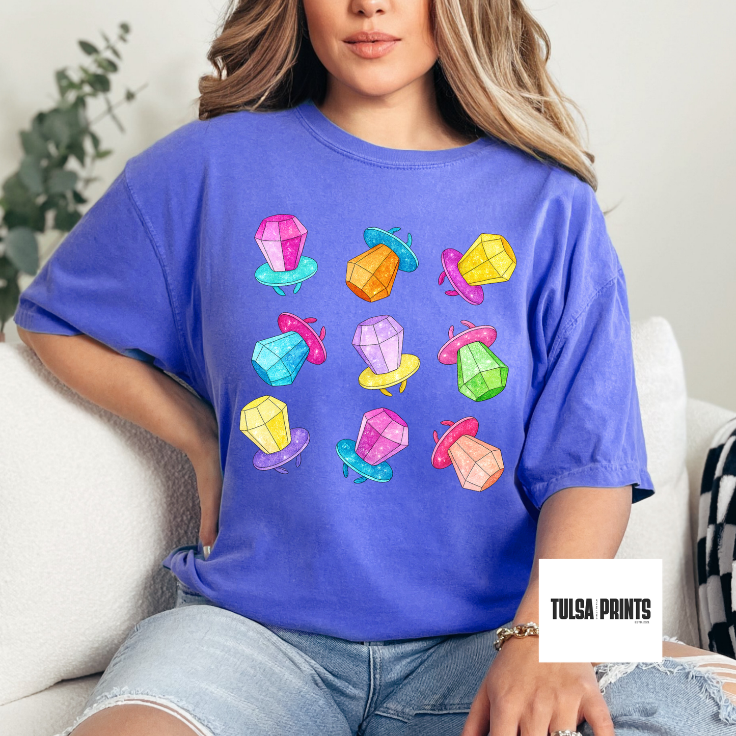 DTF GLITTER CANDY RINGS TRANSFER