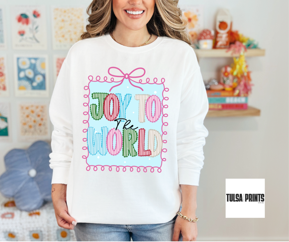 DTF JOY TO THE WORLD COQUETTE TRANSFER