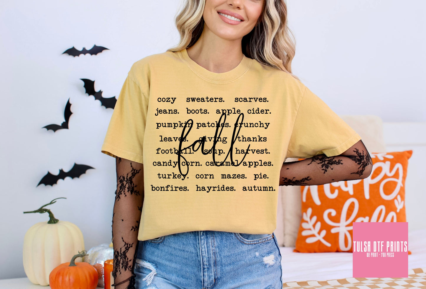 DTF CURSIVE FALL & STUFF TRANSFER