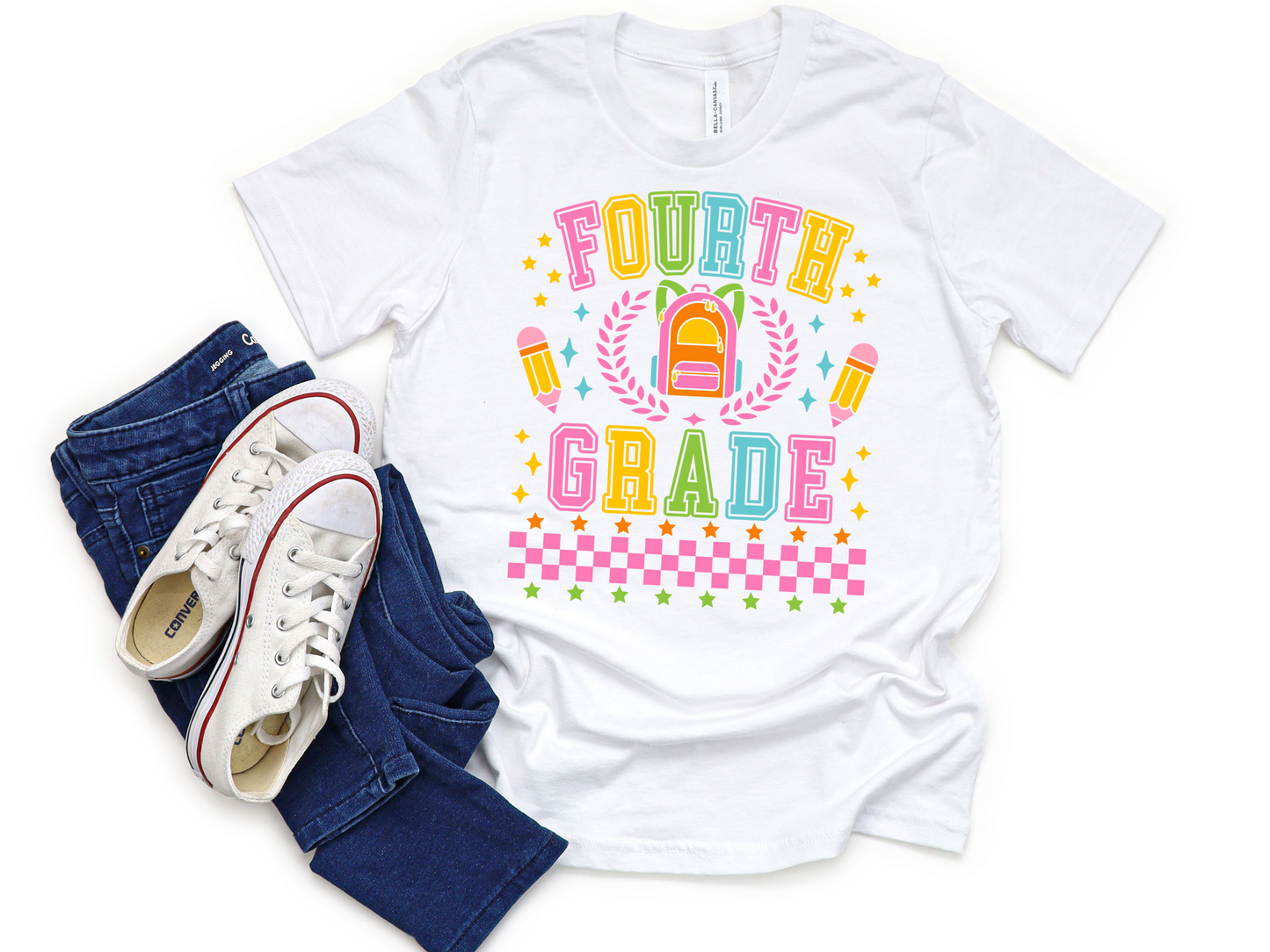 DTF FOURTH GRADE PREPPY GRADE PRINT TRANSFER
