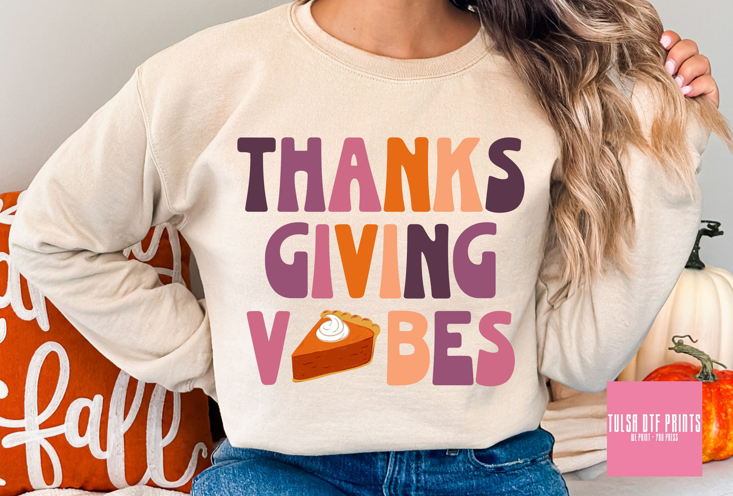 DTF THANKSGIVING VIBES PUMPKIN PIE TRANSFER