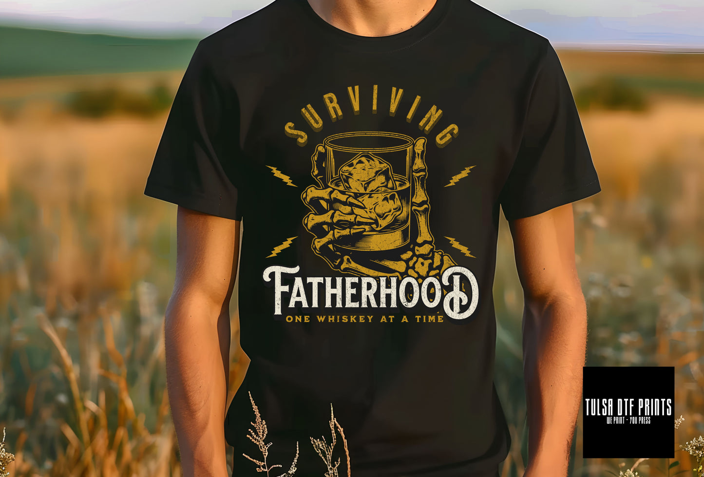 DTF SURVIVING FATHERHOOD ONE WHISKEY AT A TIME TRANSFER