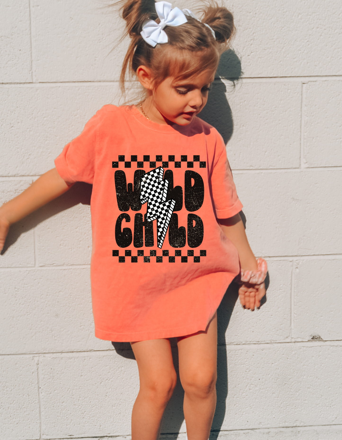 DTF BLACK WILD CHILD CHECKERED LB TRANSFER