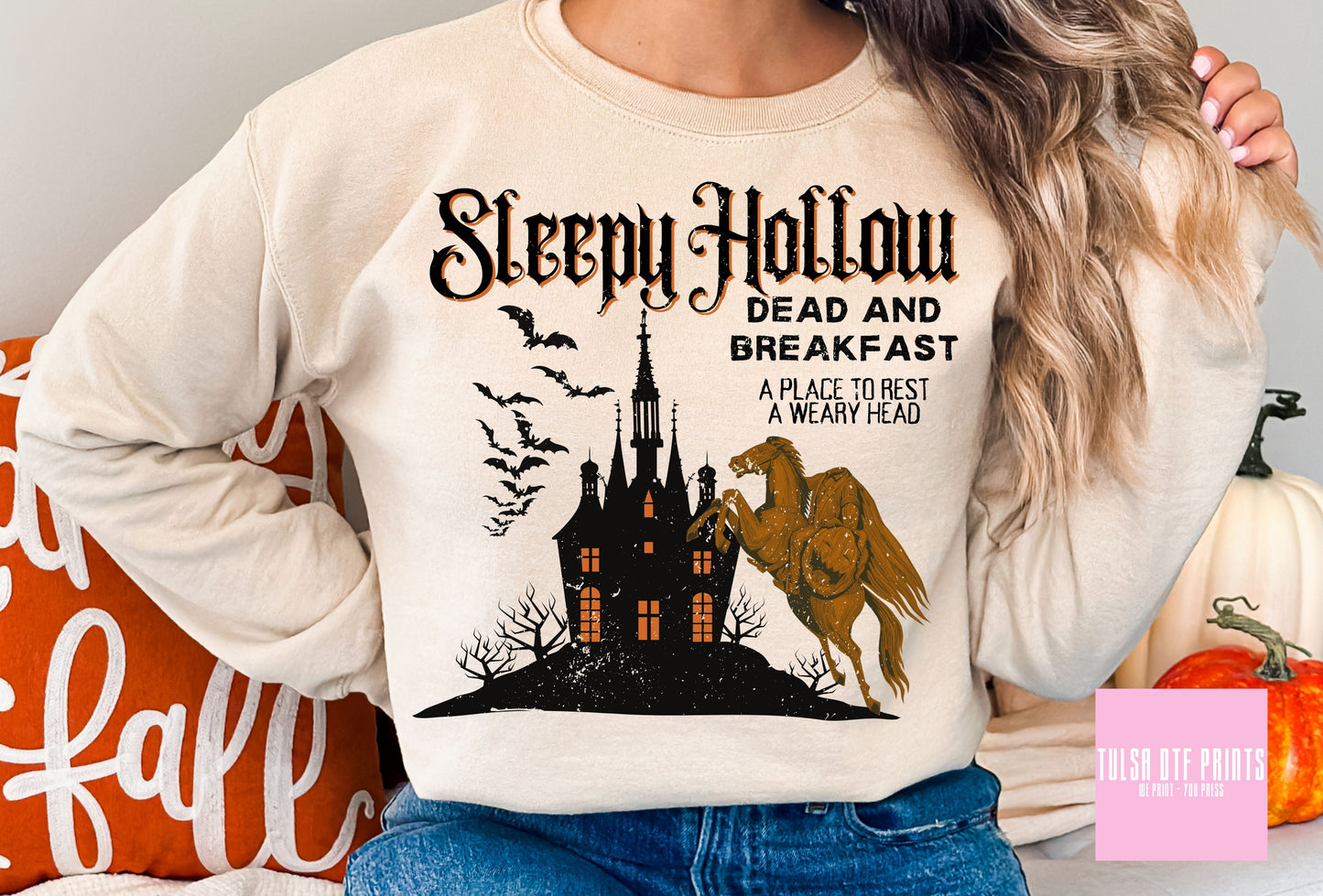 DTF SLEEPY HOLLOW DEAD AND BREAKFAST TRANSFER
