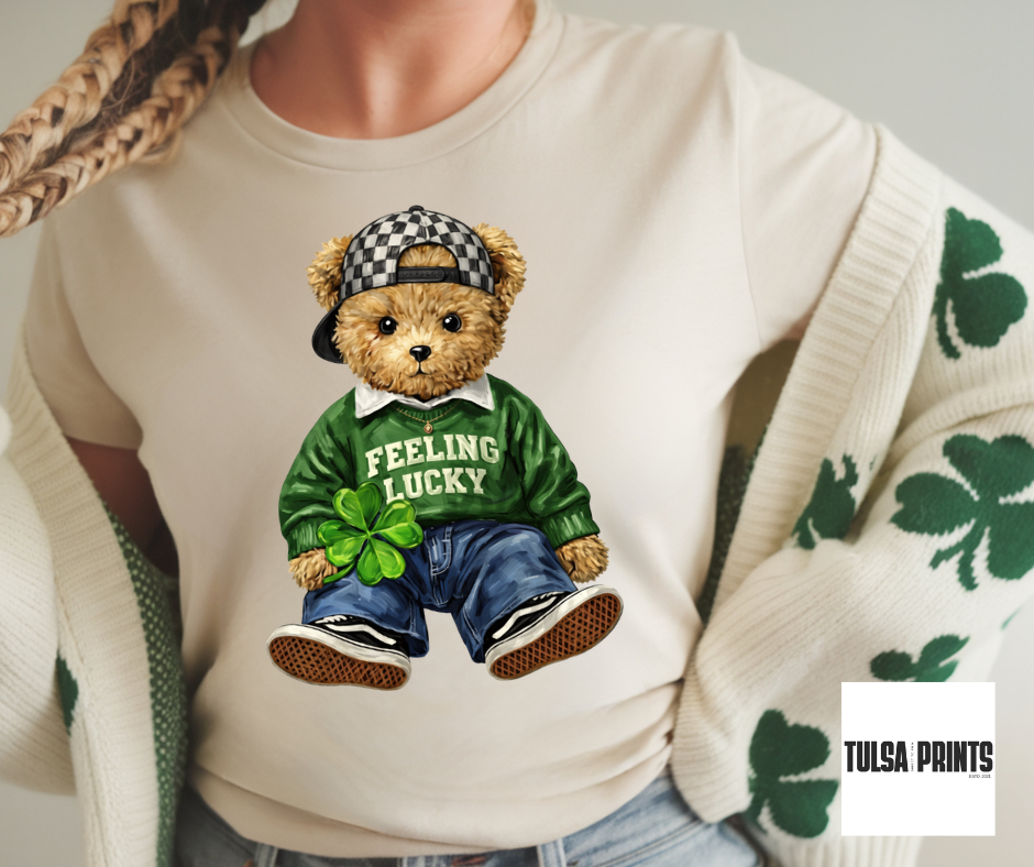 DTF STYLISH LUCKY BEAR TRANSFER