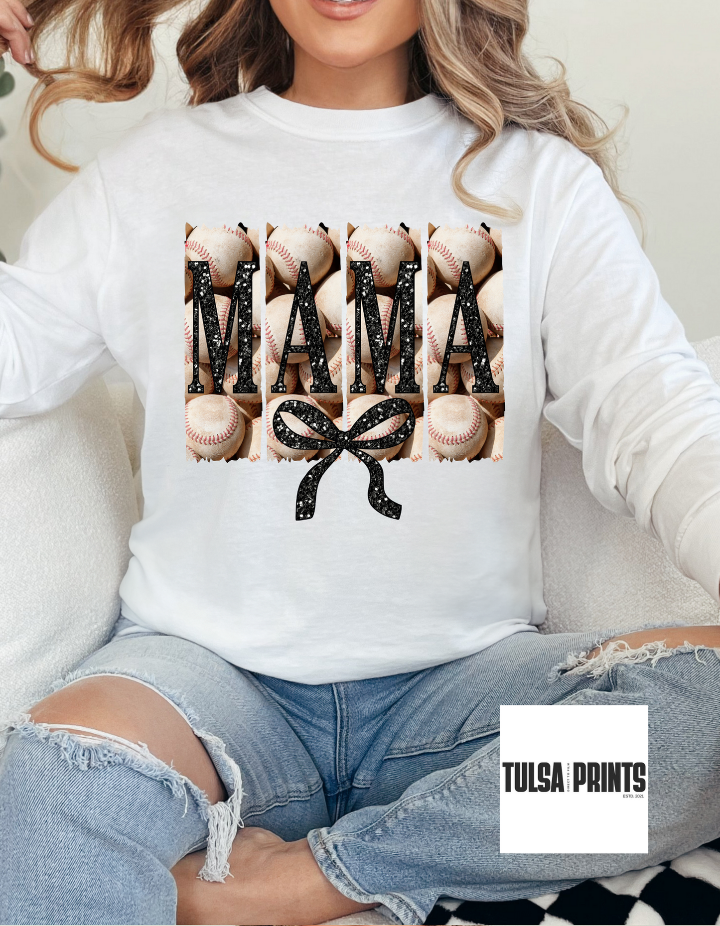 DTF MAMA BASEBALL BACKGROUND TRANSFER