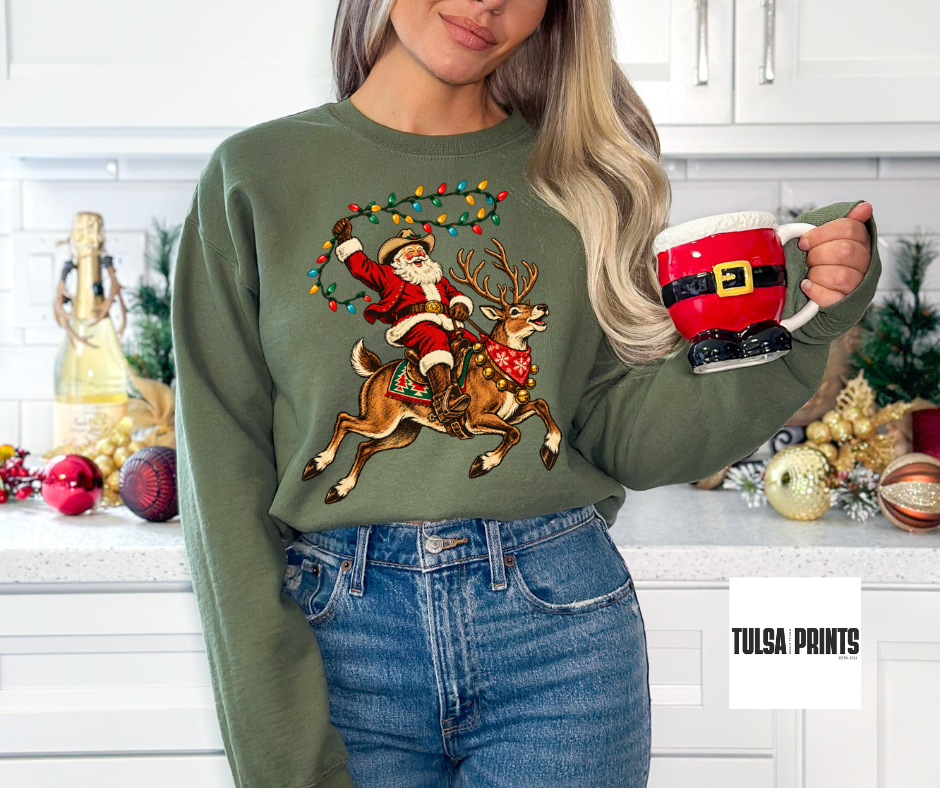 DTF COWBOY SANTA TRANSFER