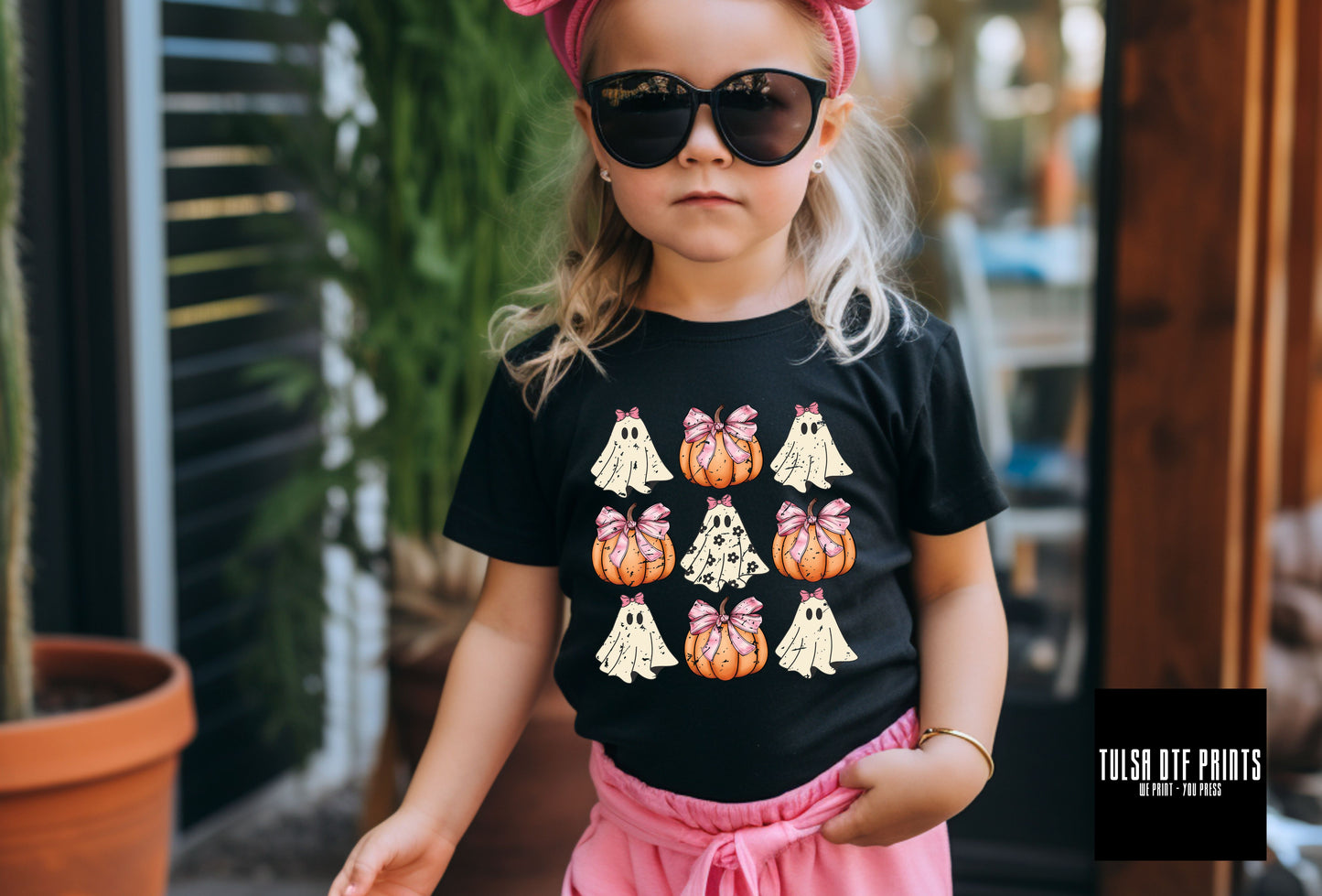 DTF COQUETTE GHOST & PUMPKIN PATTERN TRANSFER