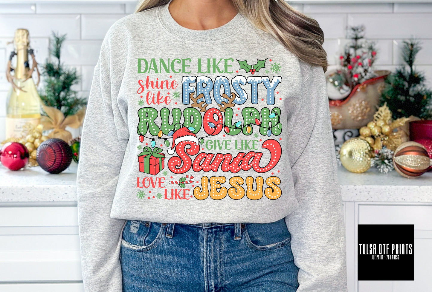 DTF LOVE LIKE JESUS CHRISTMAS TRANSFER