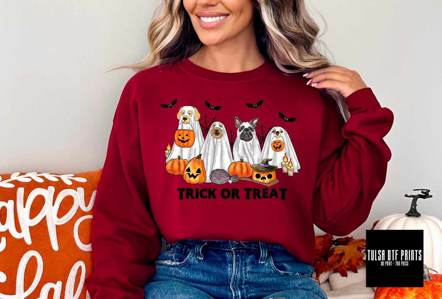 DTF SPOOKY DOGS TRICK OR TREAT TRANSFER