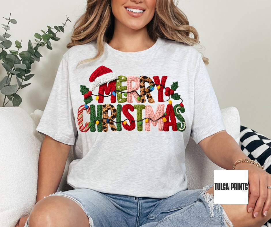 DTF KNITMAS MERRY CHRISTMAS TRANSFER