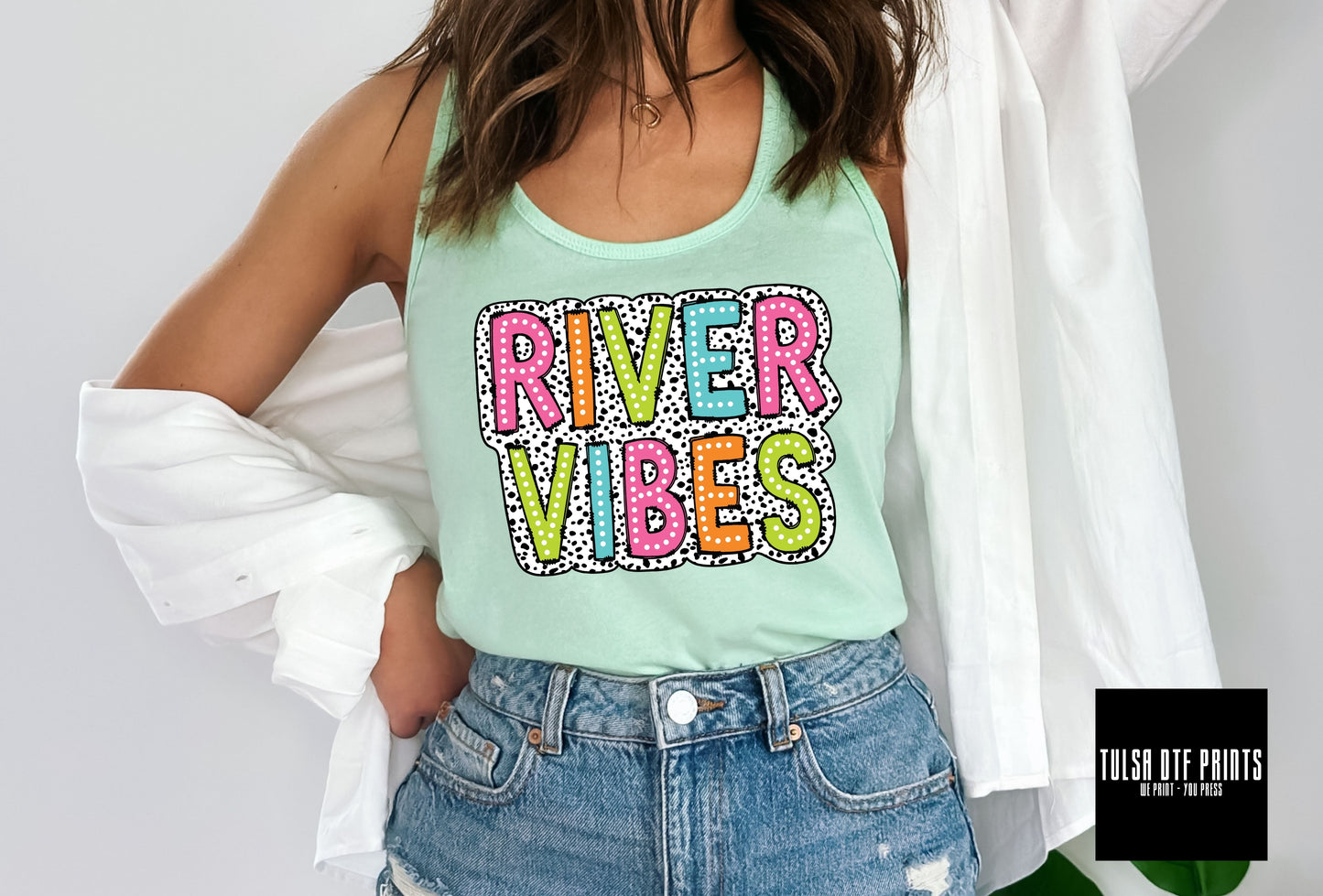 DTF RIVER VIBES DALMATIAN PRINTS TRANSFER