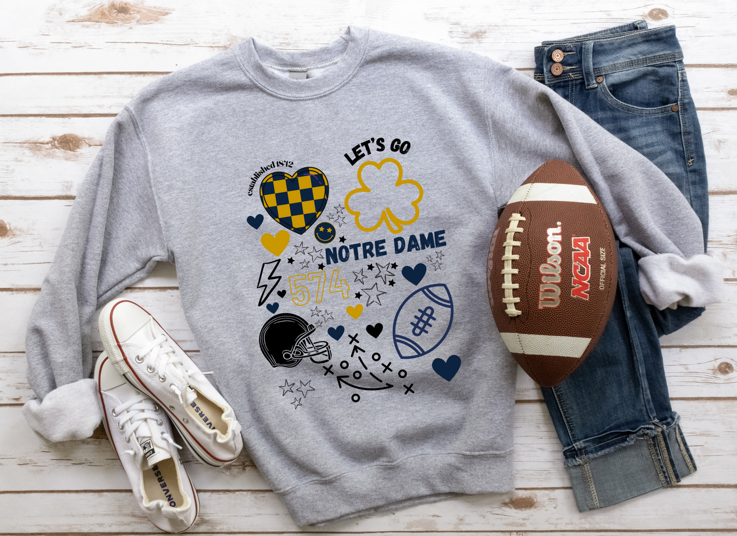 DTF NOTRE DAME GAME DAY COLLAGE TRANSFER