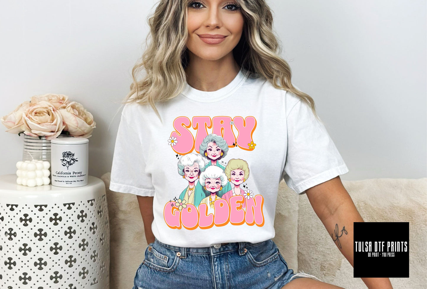 DTF GOLDEN BABES STAY GOLDEN TRANSFER