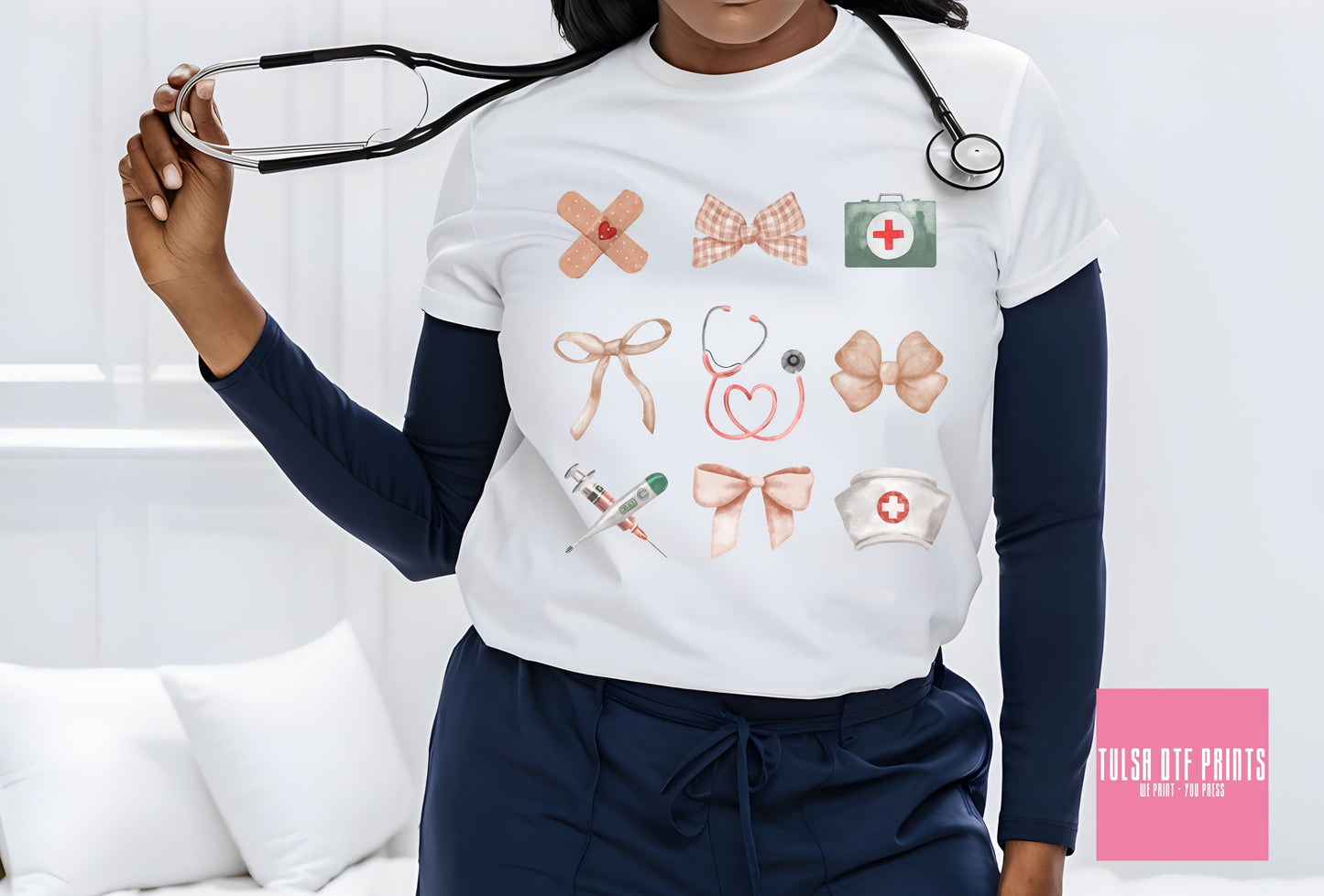 DTF NURSE COQUETTE COLLAGE TRANSFER