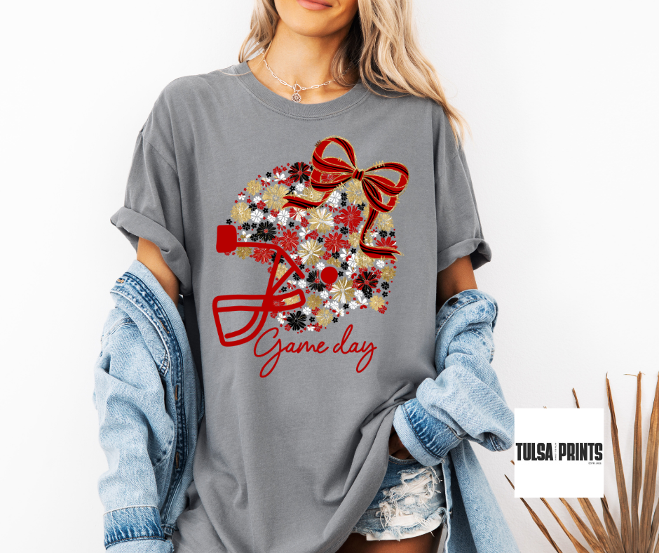 DTF FLORAL HELMET BOW TRANSFER BATCH 2 (16 COLOR COMBINATIONS AVAIL.)