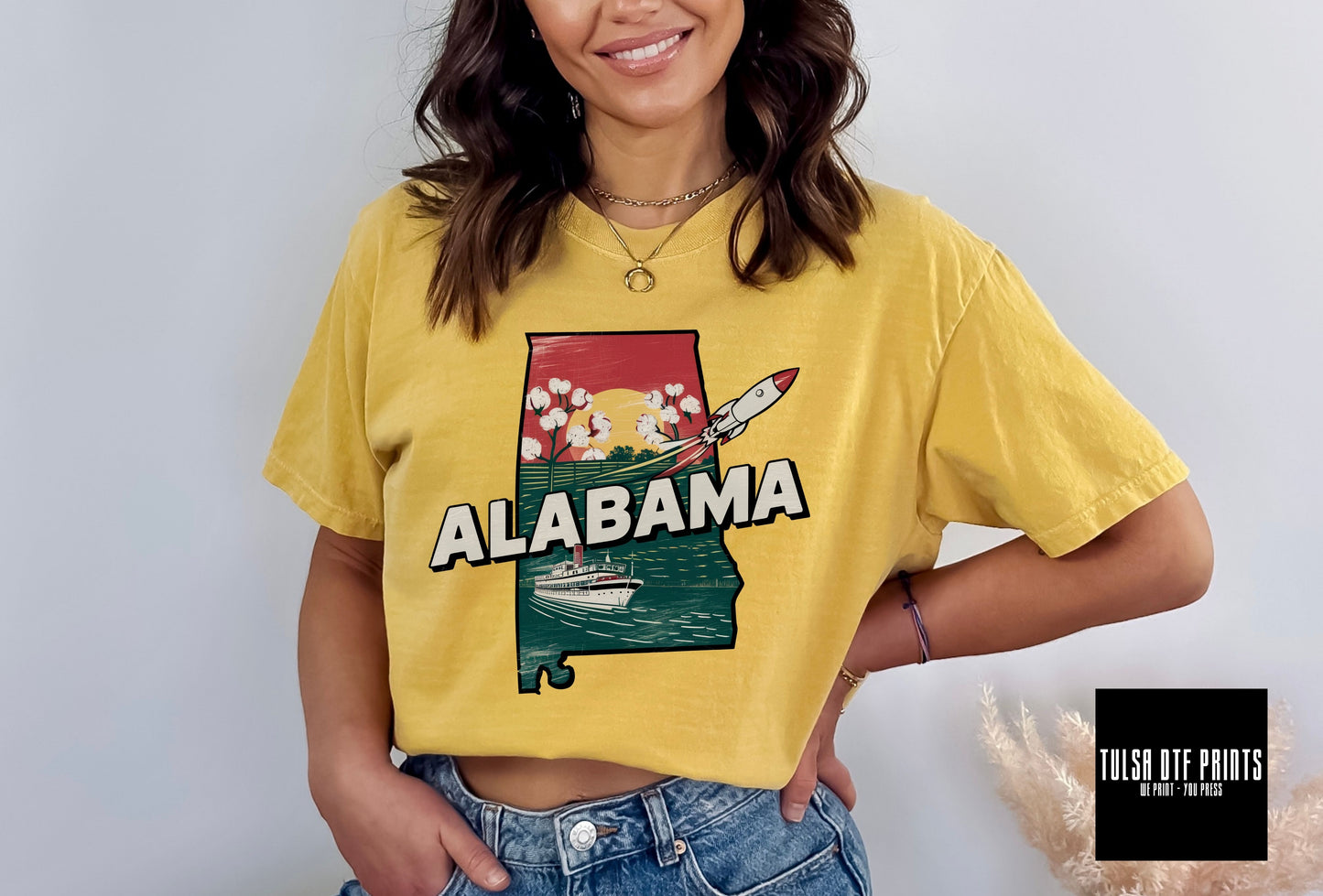DTF ALABAMA RETRO TRAVEL STATE TRANSFER