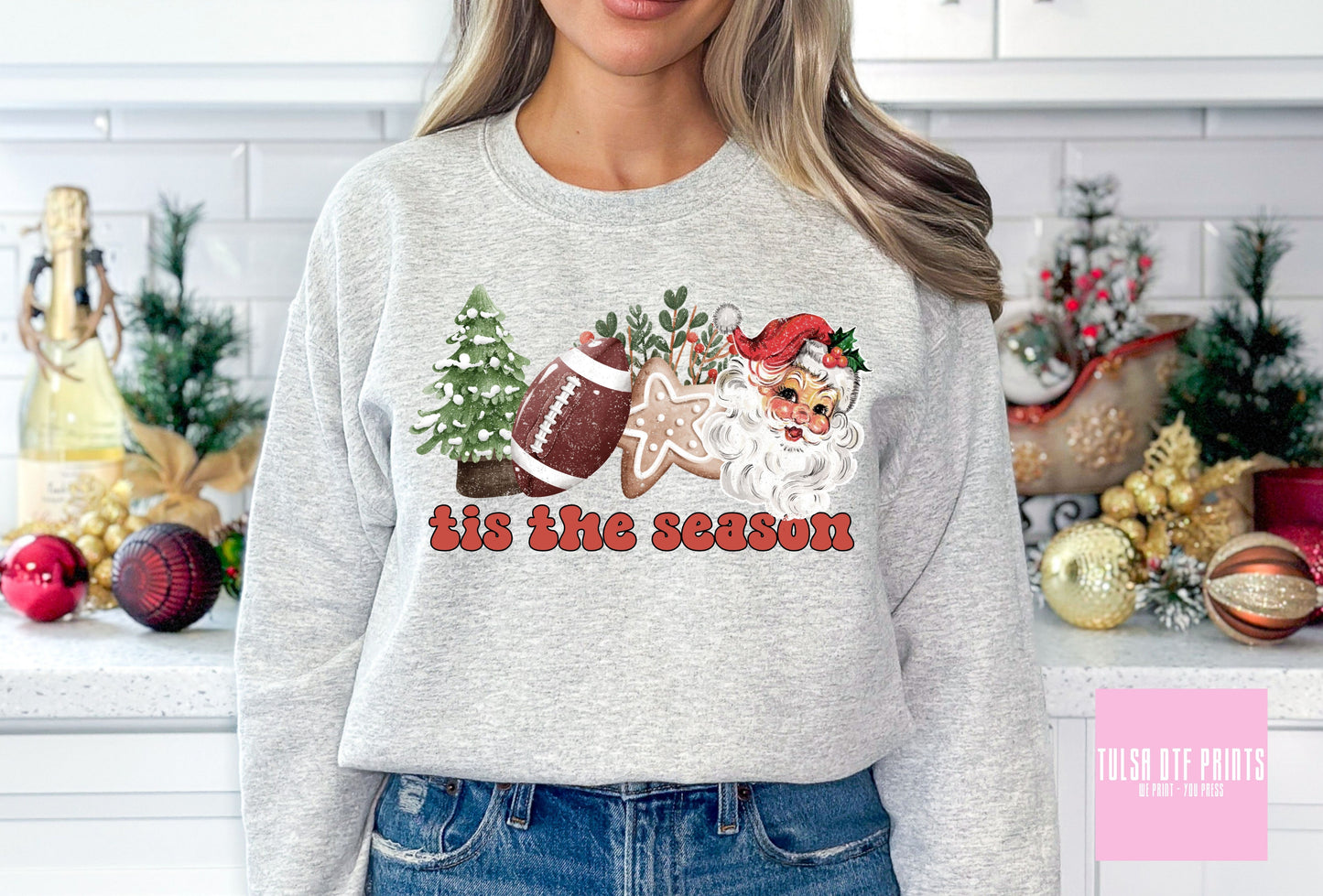 DTF 'TIS THE SEASON FOOTBALL & SANTA TRANSFER