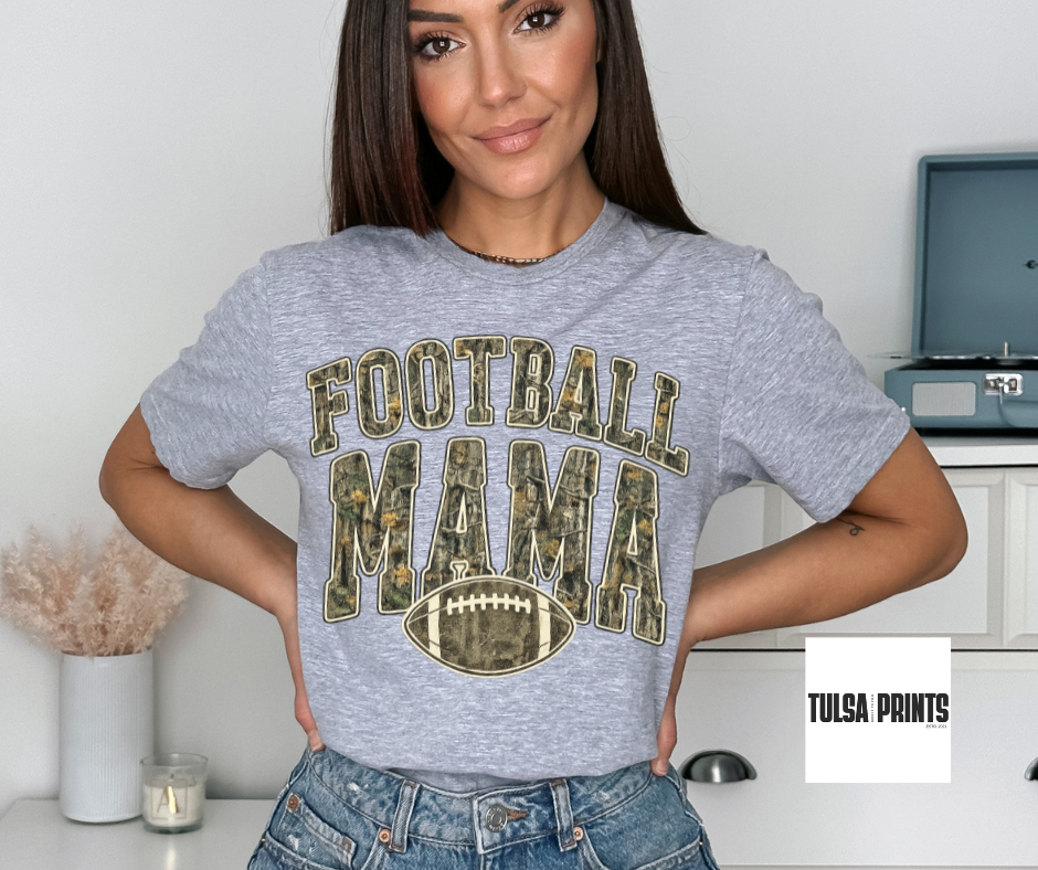 DTF FOOTBALL MAMA CAMO TRANSFER