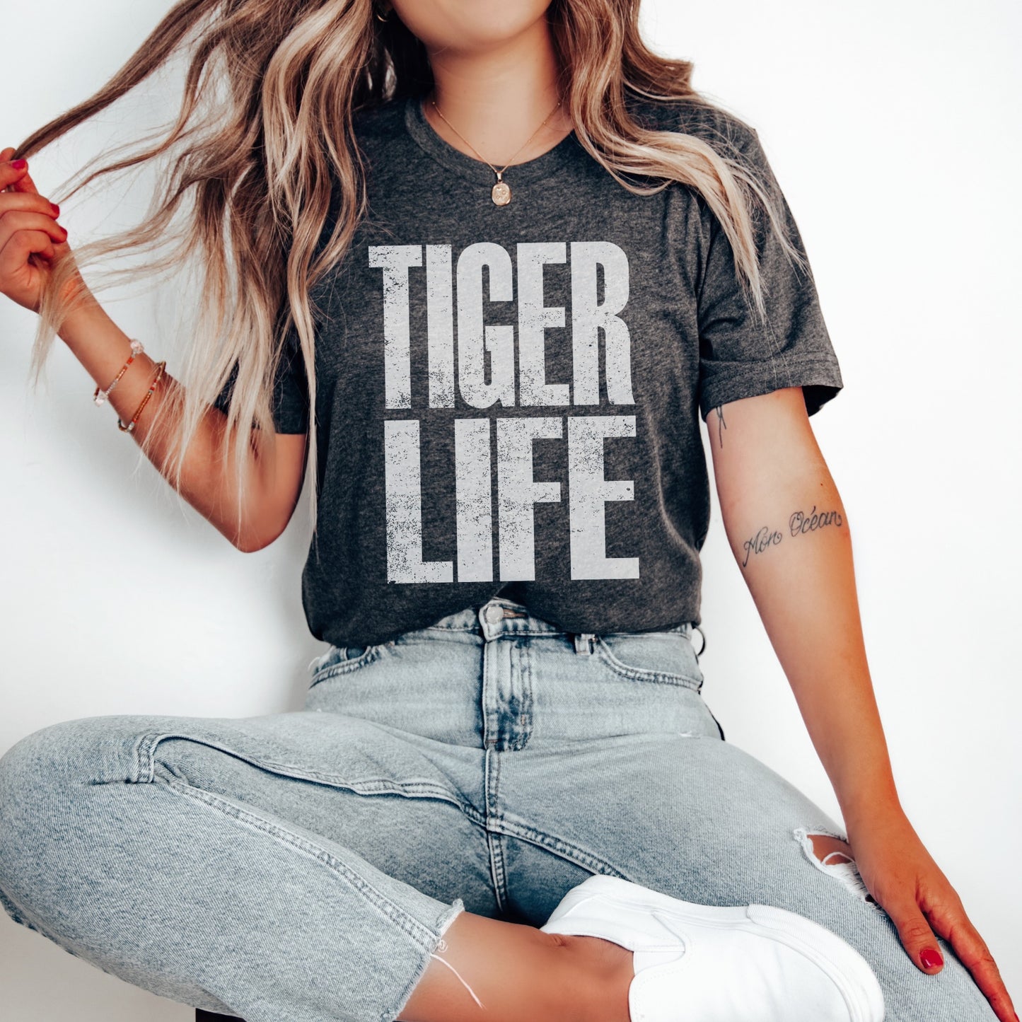 DTF TIGER LIFE Super Faded Distressed transfer