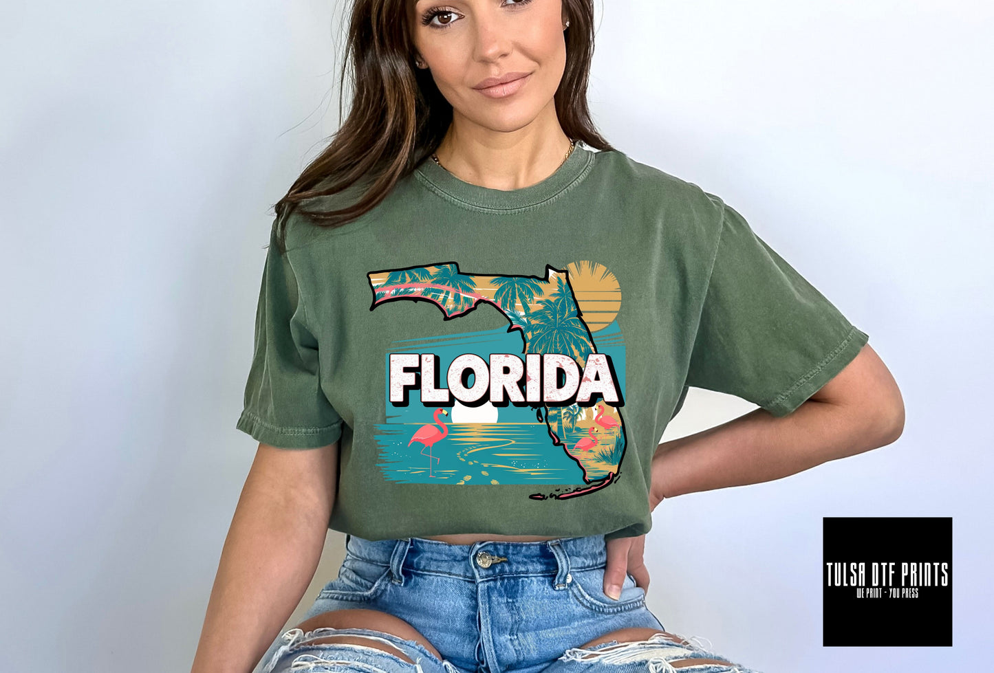 DTF FLORIDA RETRO TRAVEL STATE TRANSFER