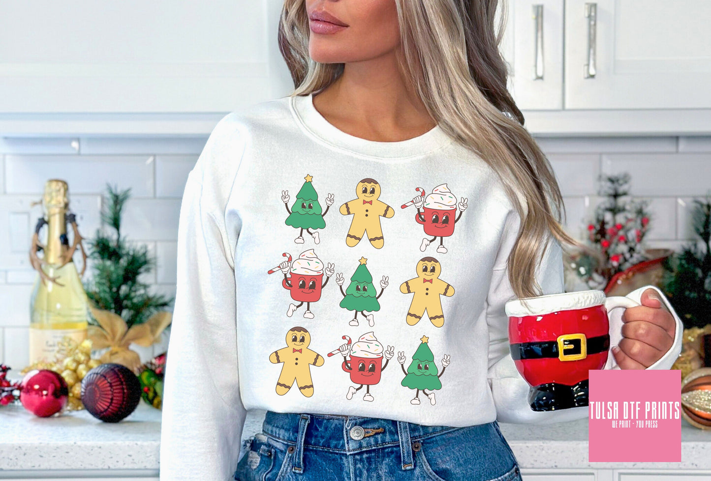 DTF RETRO CHRISTMAS TREATS COLLAGE TRANSFER