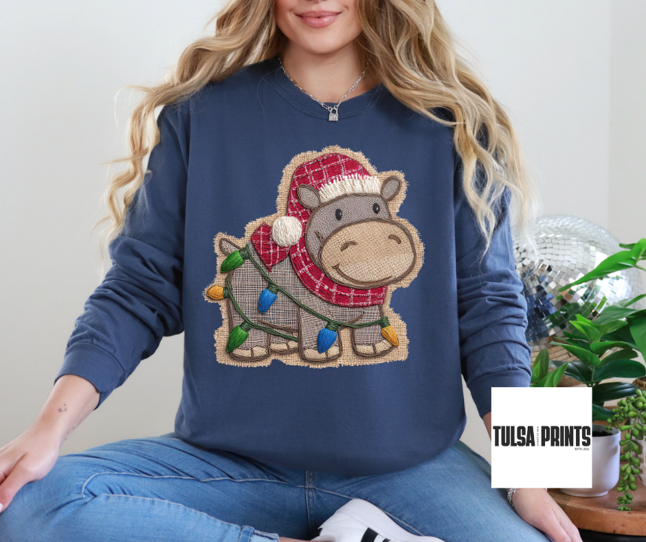 DTF CHRISTMAS HIPPO TRANSFER