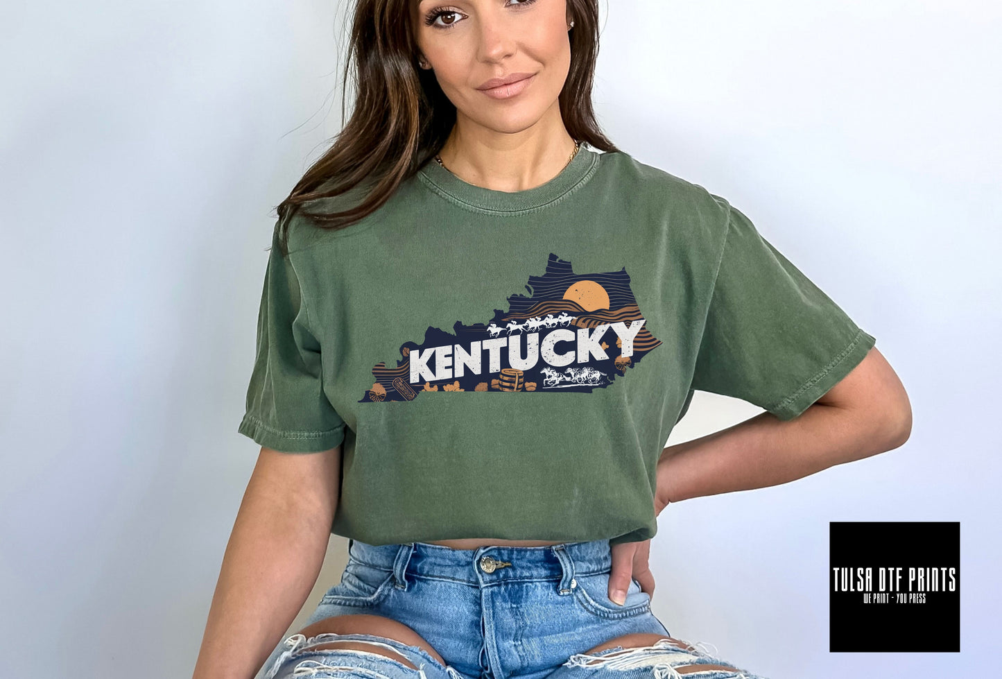 DTF KENTUCKY RETRO TRAVEL STATE TRANSFER