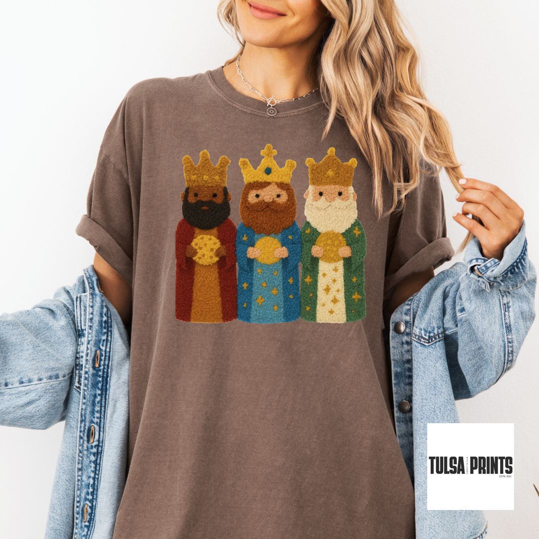 DTF THREE WISE MEN FAUX LATCH HOOK TRANSFER