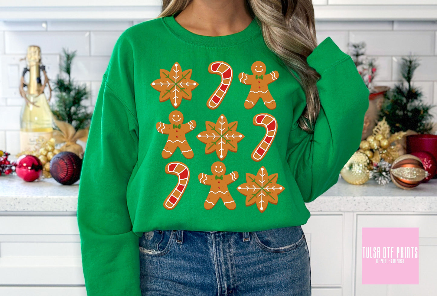 DTF GINGERBREAD CHRISTMAS COOKIES COLLAGE TRANSFER