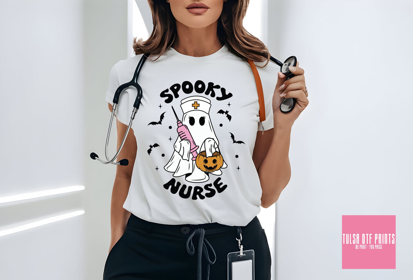 DTF SPOOKY GHOST NURSE TRANSFER