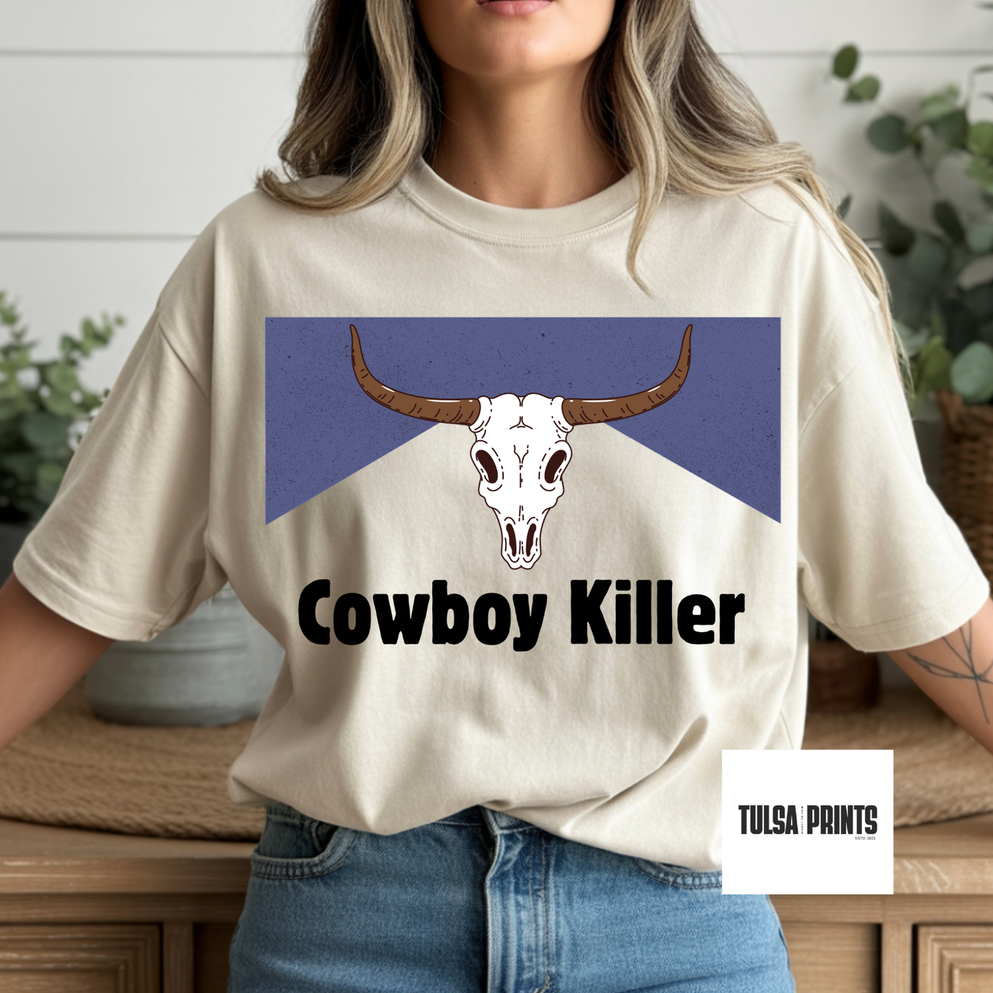DTF BLUE TOP COWBOY KILLER TRANSFER