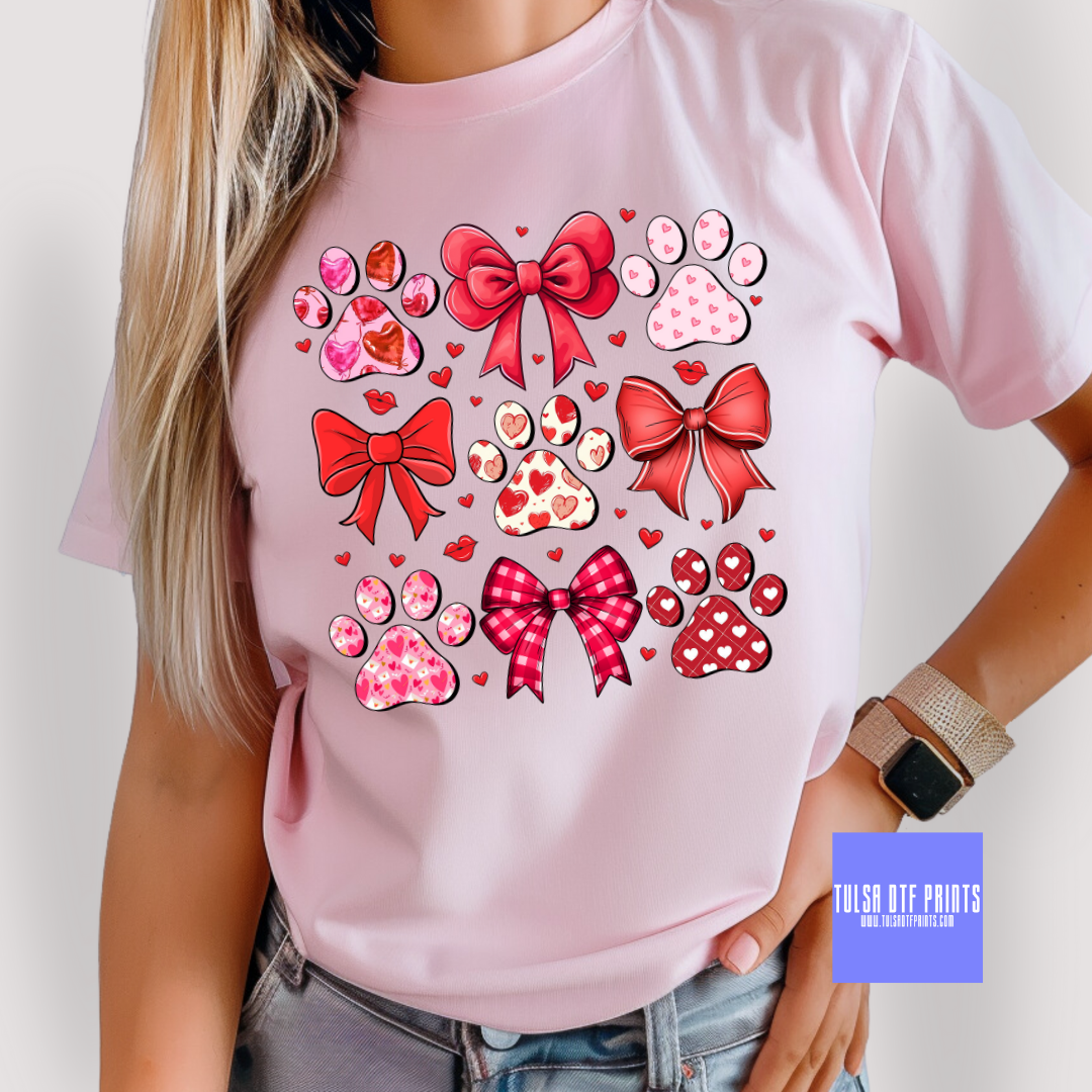 DTF PAWS AND BOWS TRANSFER