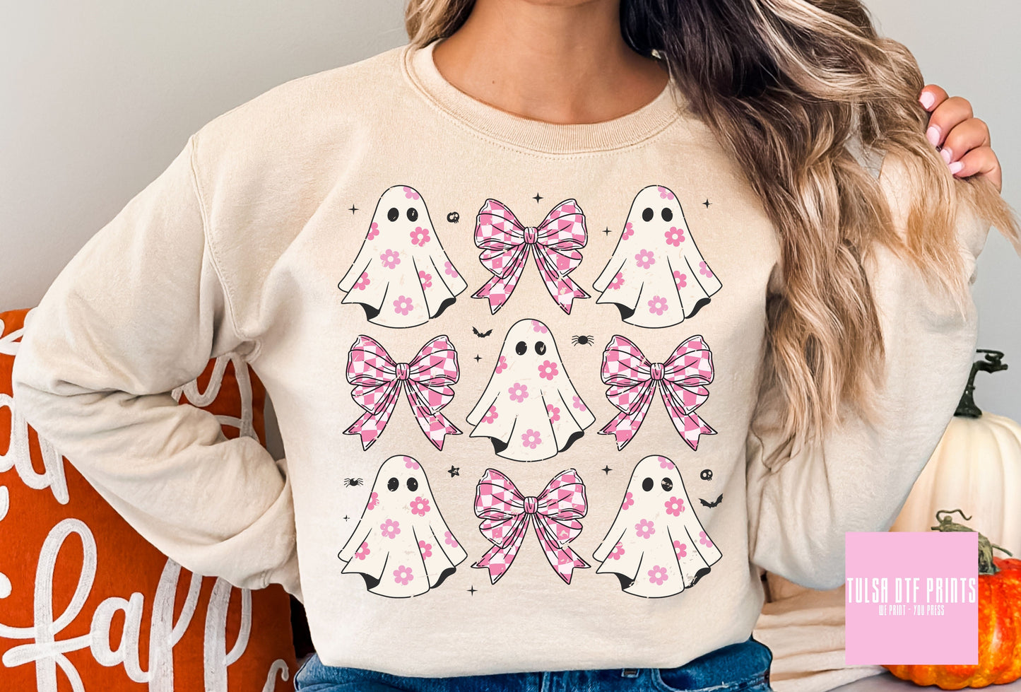 DTF PINK GHOST COQUETTE COLLAGE TRANSFER