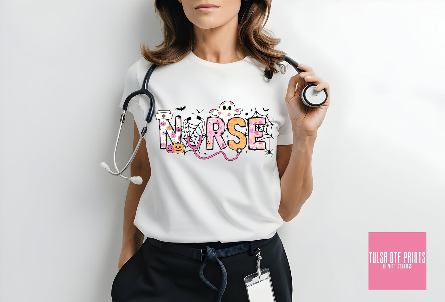 DTF NURSE HALLOWEEN LETTERS TRANSFER