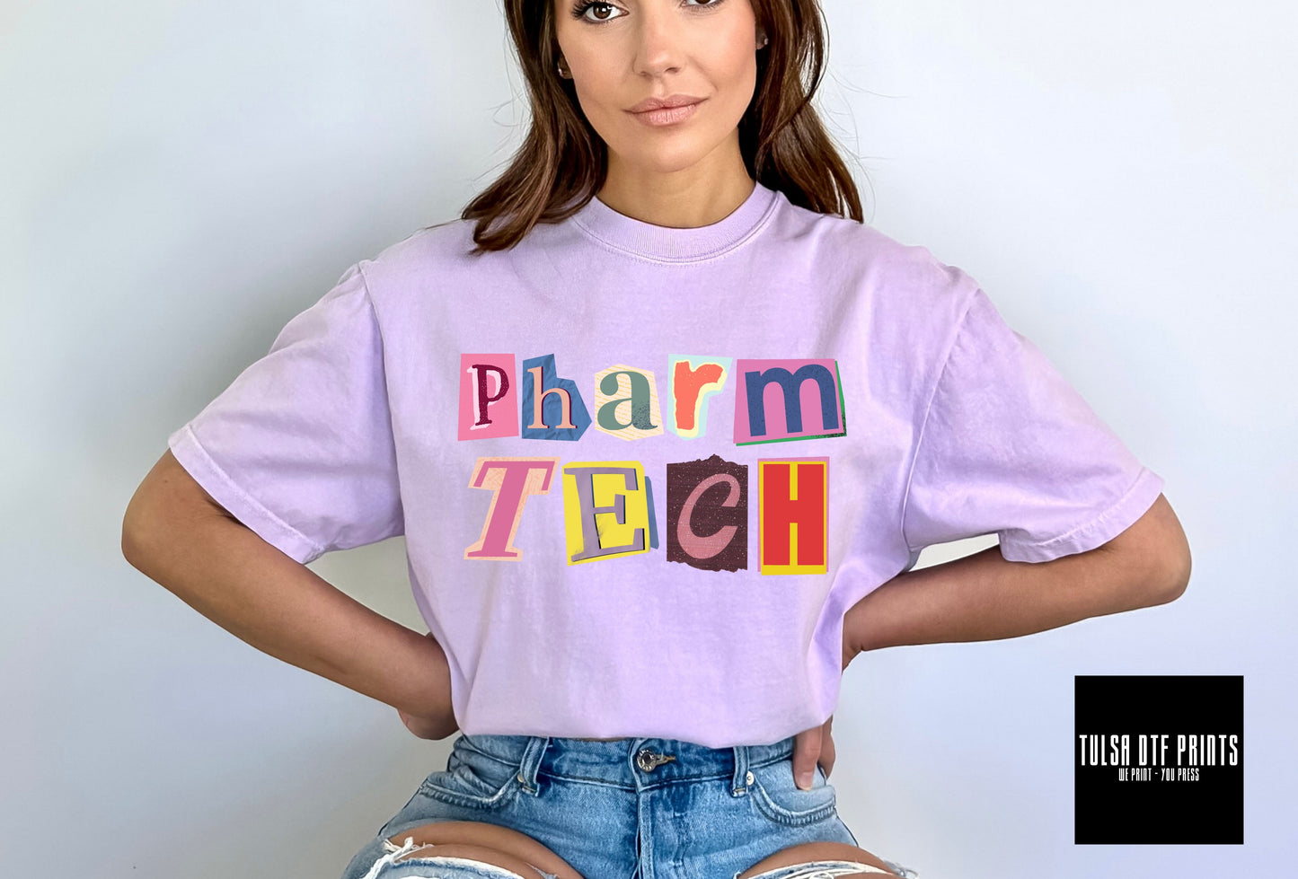 DTF PHARM TECH CUTOUT LETTERS TRANSFER