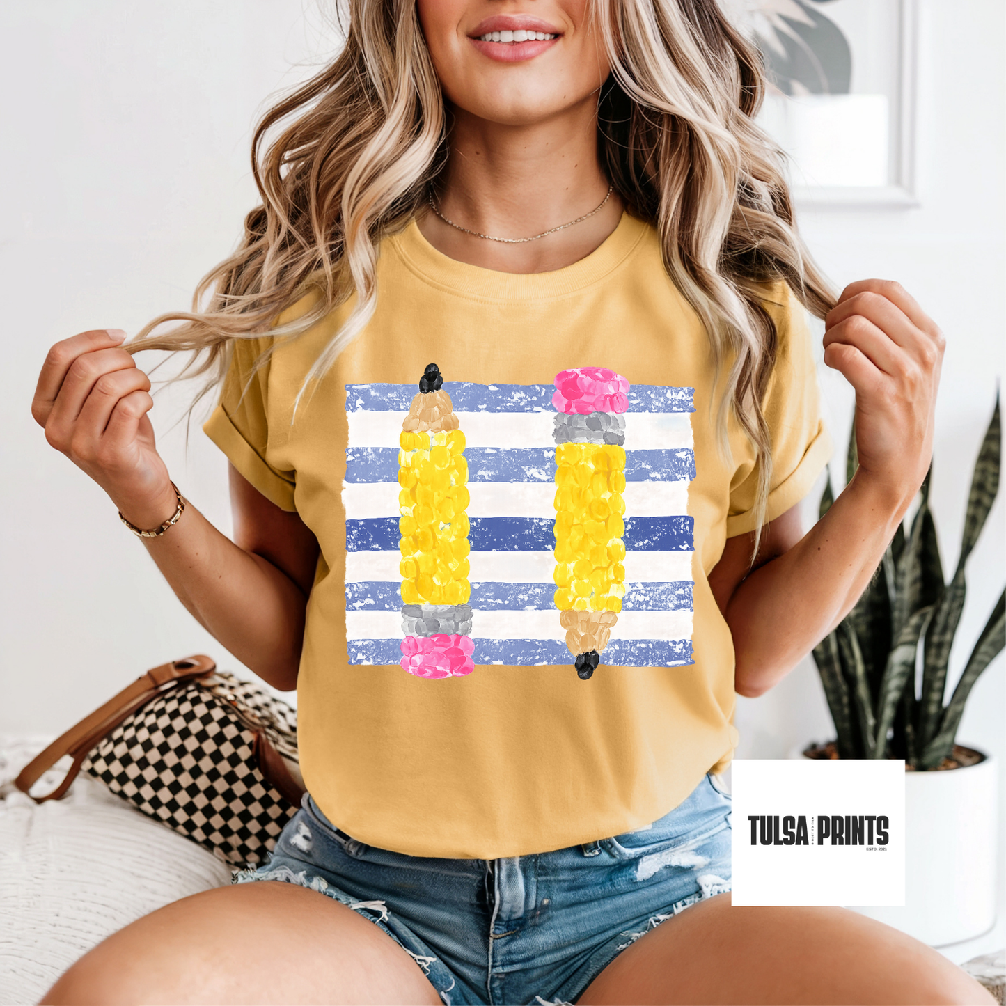 DTF FINGER PAINTED PENCILS TRANSFER