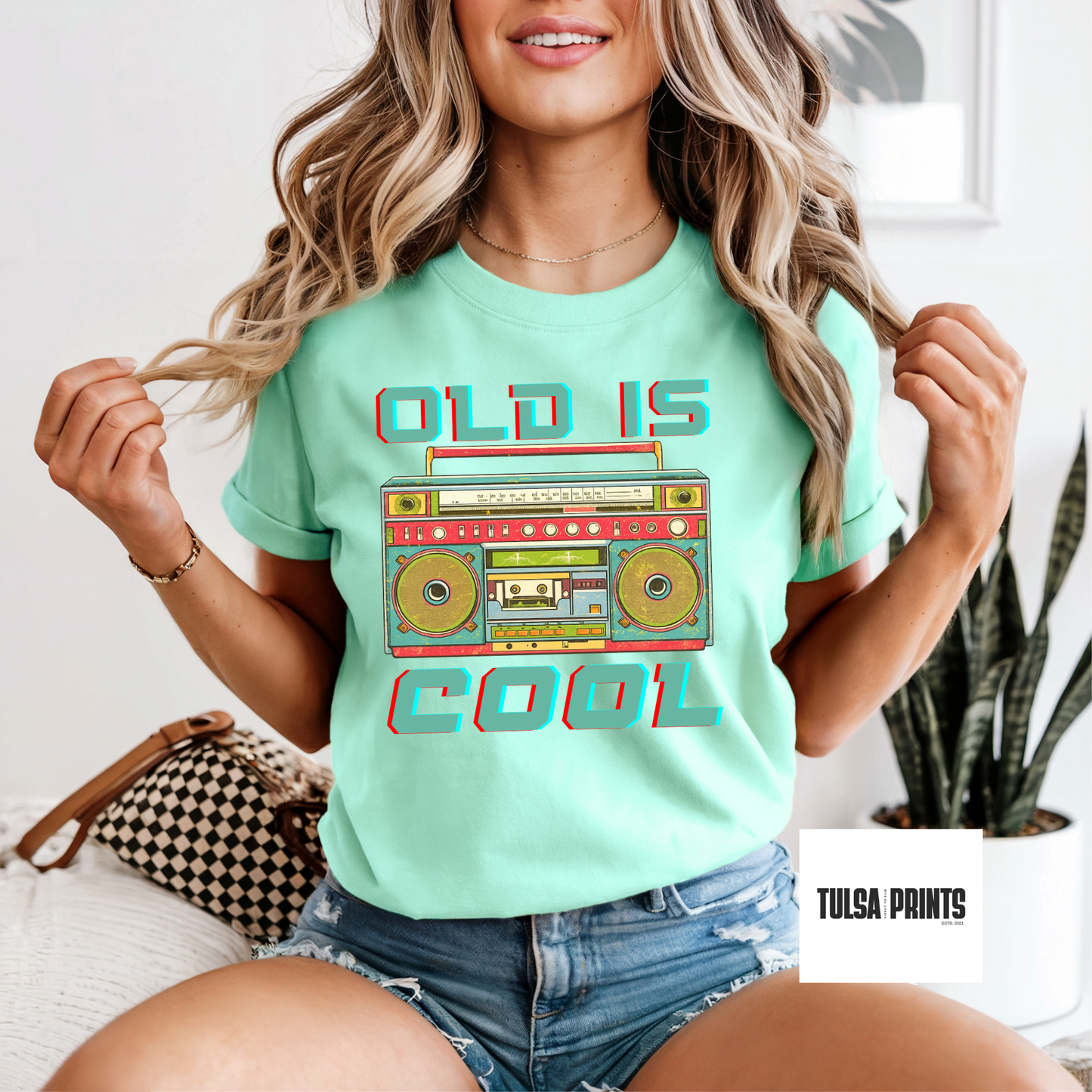 DTF OLD IS COOL BOOMBOX TRANSFER
