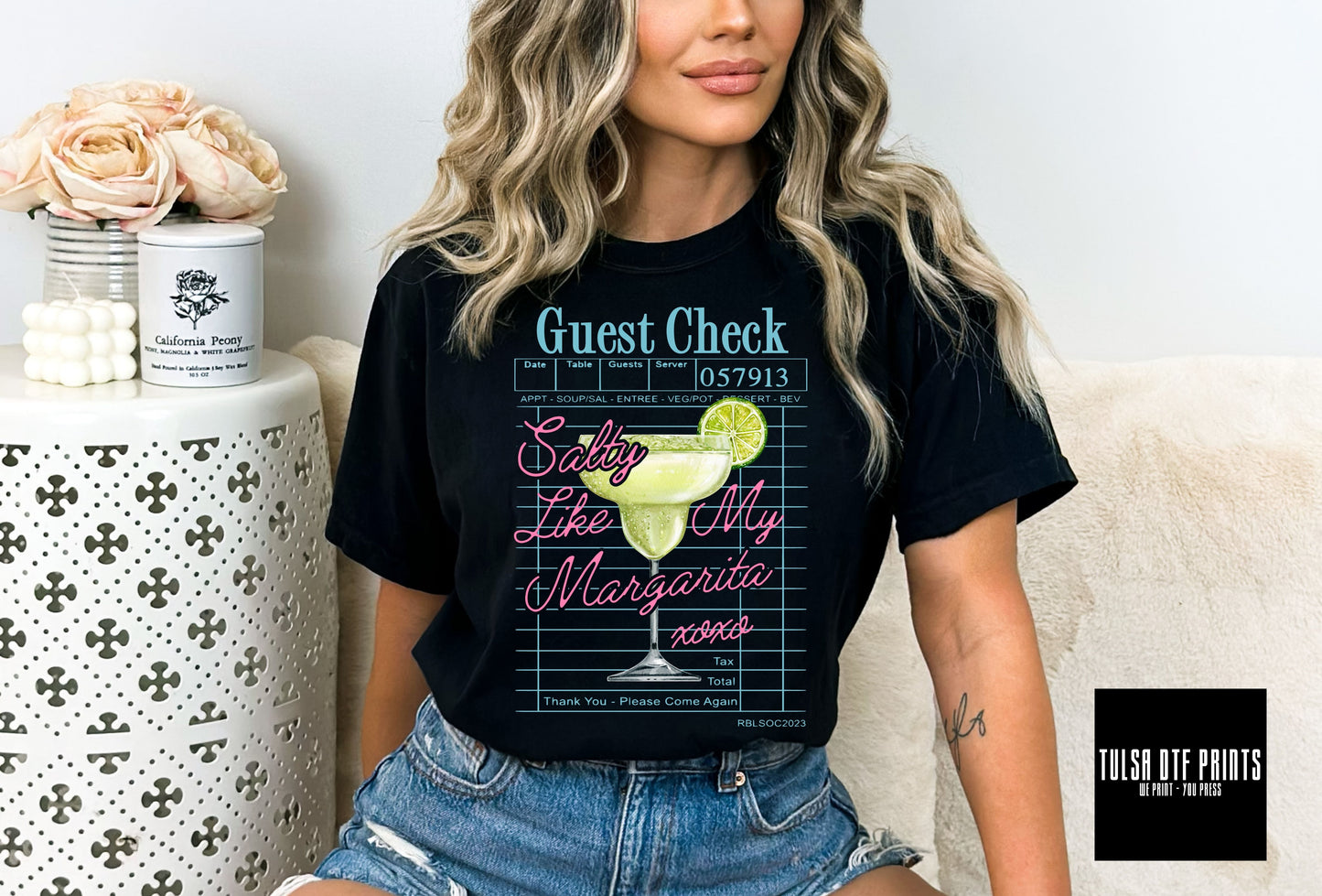 DTF SALTY LIKE MY MARGARITA GUEST CHECK TRANSFER