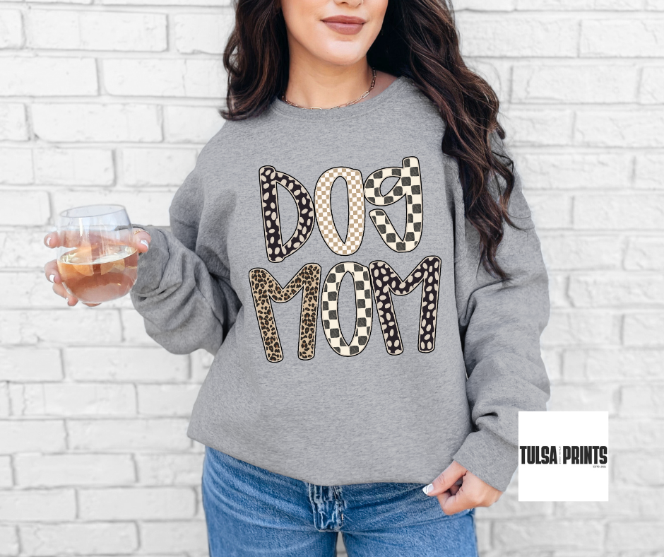 DTF DOG MOM PATTERN TRANSFER