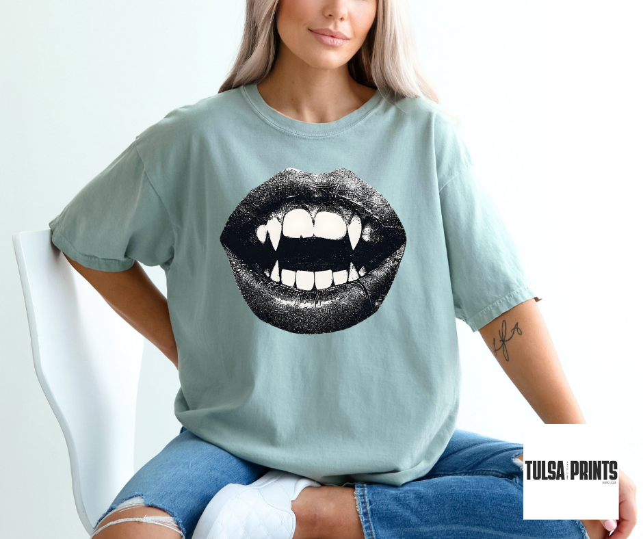 DTF VAMPIRE FANGS TRANSFER